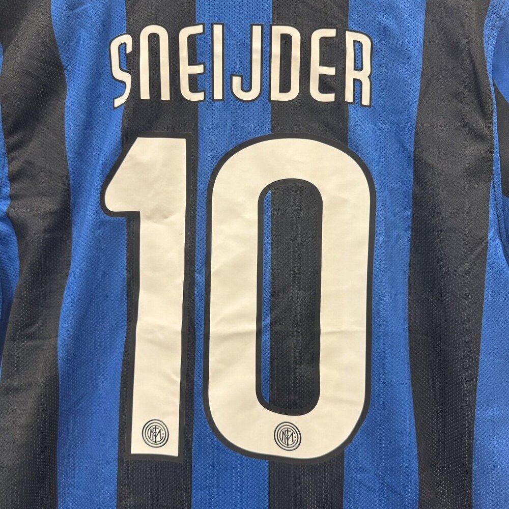 INTER MILAN HOME 2010 #10 Sneijder FOOTBALL SHIRT SOCCER JERSEY NIKE Sz XL New - Picture 7 of 11